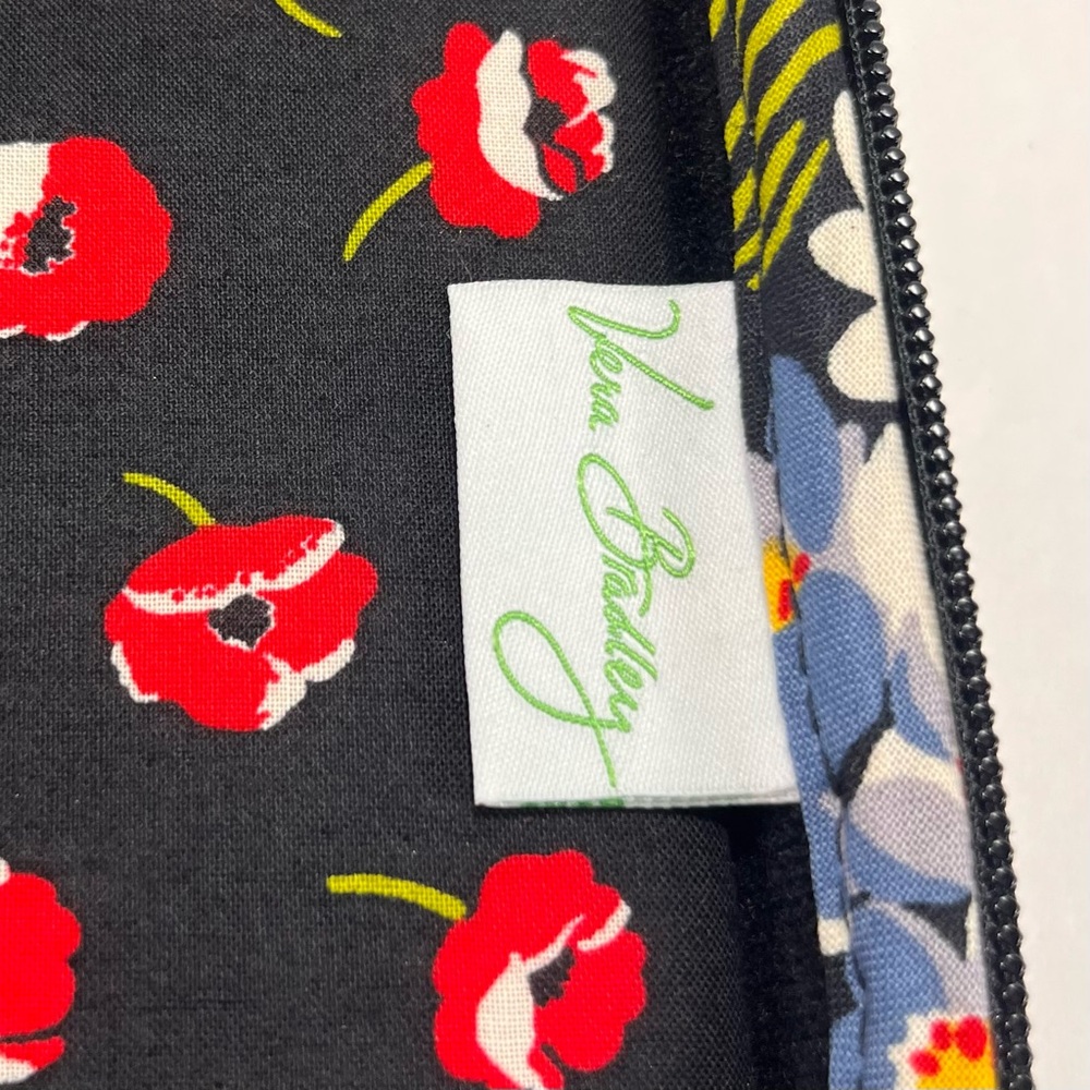 Vera Bradley Floral Laptop Bag - Black, Red, Yellow - Picture 6 of 10